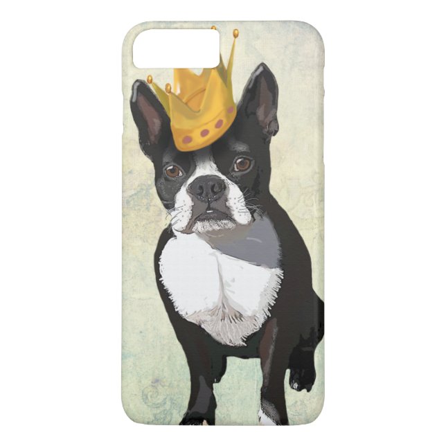 Boston Terrier and Crown Case-Mate iPhone Case (Back)