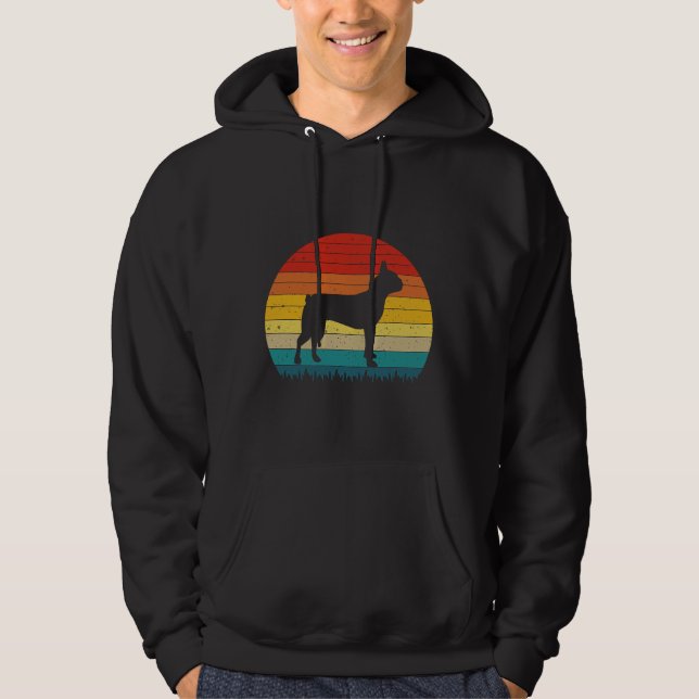 Boston Terrier Art  Boston Terrier Love  Boston Te Hoodie (Front)
