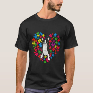 Boston Terrier Autism Awareness For Dog Mum And D T-Shirt