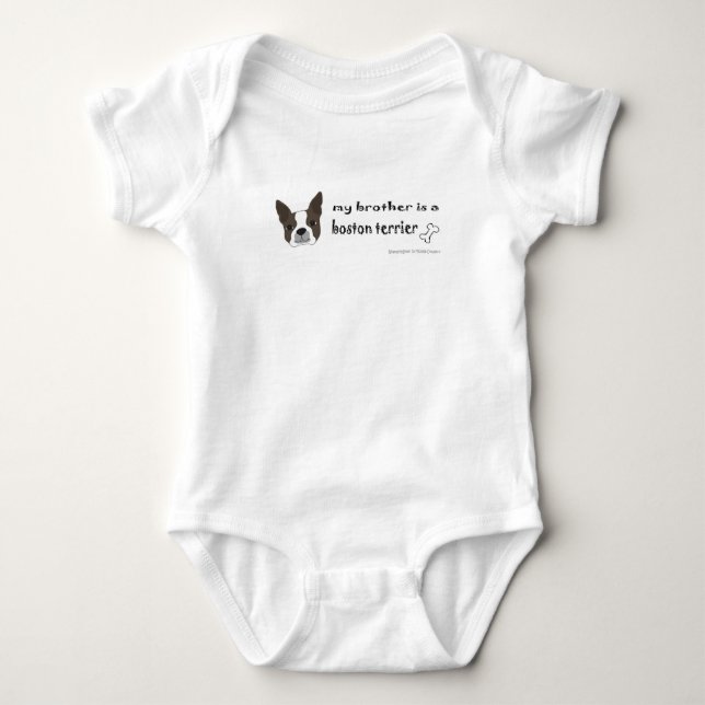 boston terrier baby bodysuit (Front)