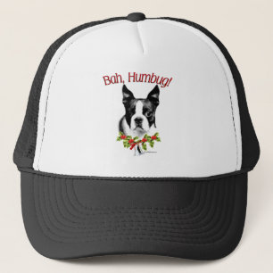 Boston Terrier Bah Humbug Trucker Hat