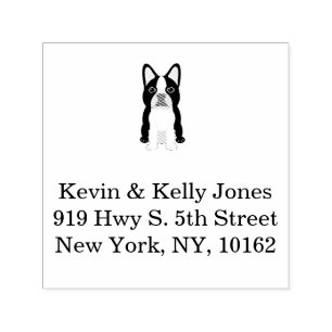 Boston Terrier beige Self-inking Stamp