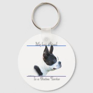 Boston Terrier Best Friend Keychain