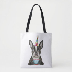 Boston Terrier Birthday Hat Classic T-Shirt Tote Bag