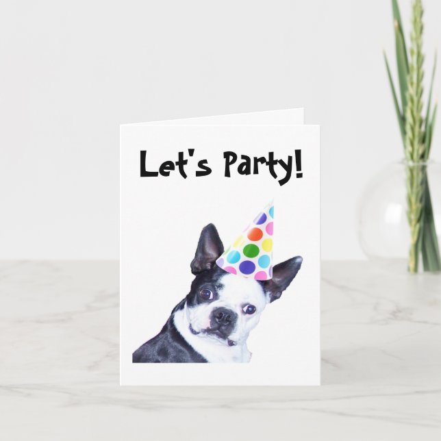 Boston Terrier Birthday Party Invitation (Front)