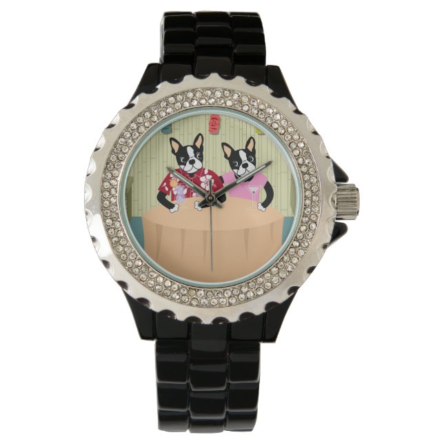 Boston Terrier Boy & Girl Watch (Front)