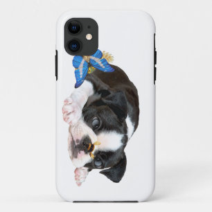 Boston Terrier Bumble Bee Art iPhone 11 Case