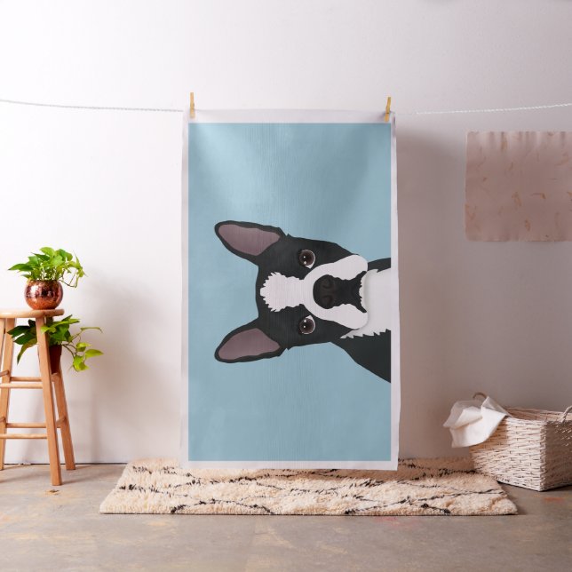 boston terrier cartoon fabric (In Situ)