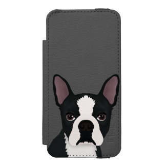 boston terrier cartoon incipio watson™ iPhone 5 wallet case