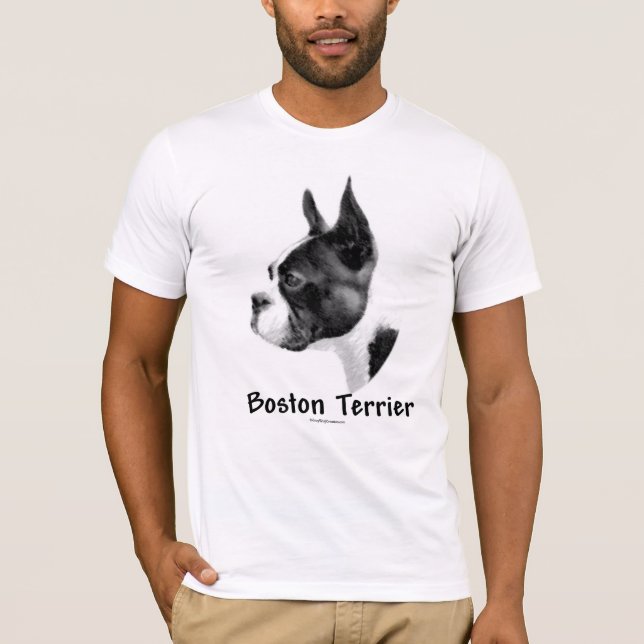 Boston Terrier Charcoal 2 T-Shirt (Front)