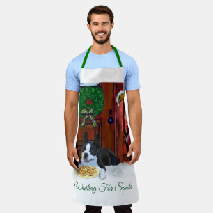 Boston Terrier Christmas Apron
