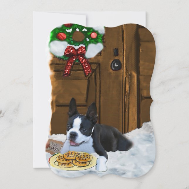 Boston Terrier Christmas Cards (Front)