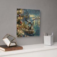 Boston Terrier Christmas Festive Voyage