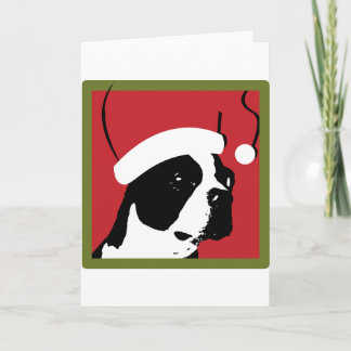 Boston Terrier Christmas Holiday Card