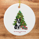 Boston Terrier Christmas Ornament<br><div class="desc">Celebrate the joy of the season with a touch of furry charm! This Custom Boston Terrier Christmas Ornament is the perfect way to honour your beloved four-legged friend this holiday season. Crafted with care, this ornament features a festive Boston terrier, complete with a Santa hat. What makes this ornament truly...</div>