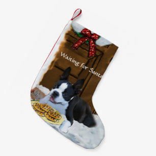 Boston Terrier Christmas Small Christmas Stocking