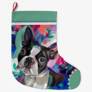 Boston Terrier Christmas Stocking Ornament