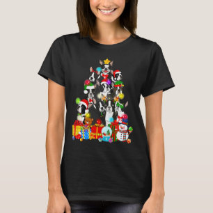 Boston Terrier Christmas Tree Lights T-Shirt