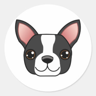 Boston Terrier Classic Round Sticker