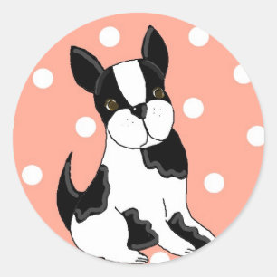 Boston Terrier Classic Round Sticker