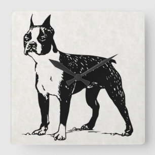 boston terrier clock