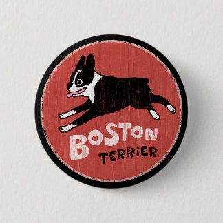Boston Terrier Cool Retro Style 6 Cm Round Badge
