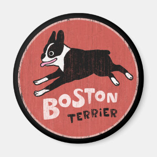 Boston Terrier Cool Retro Style Magnet