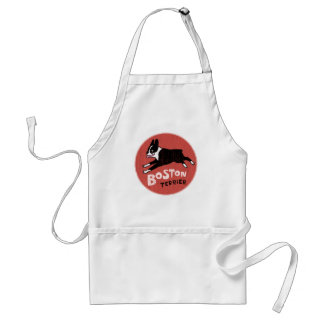 Boston Terrier Cool Retro Style Standard Apron