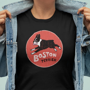 Boston Terrier Cool Vintage Style Fun Pet Dog T-Shirt
