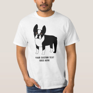 Boston Terrier Custom Text  T-Shirt