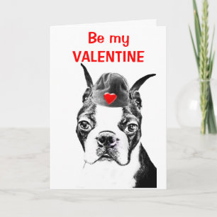 BOSTON TERRIER - Custom Valentines Day Card