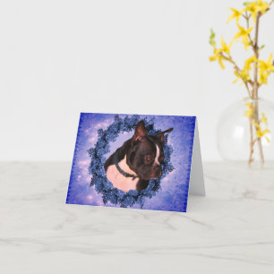 Boston Terrier Customisable Note Card