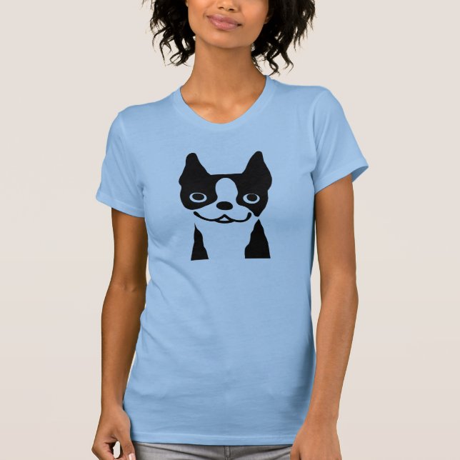 Boston Terrier | Cute Cartoon Dog T-Shirt (Front)