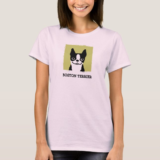 Boston Terrier | Cute Dog Face T-Shirt (Front)