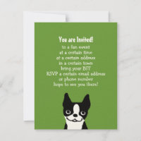 Boston Terrier - Cute Dog with Custom Text