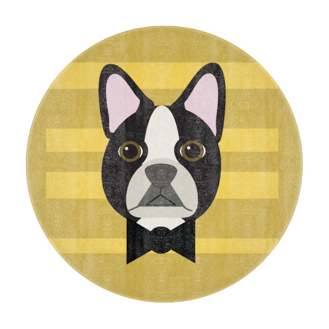 Boston Terrier Cutting Board (Front)