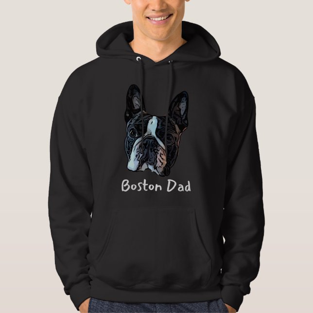 Boston Terrier Dad Hoodie (Front)