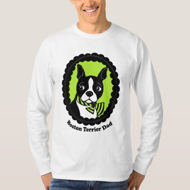 Boston Terrier Dad Men's Long Sleeve T-Shirt (Front)