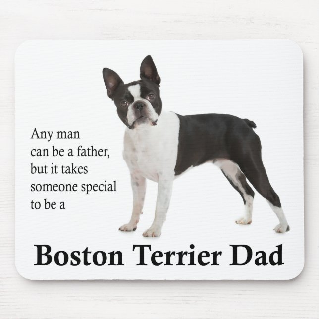 Boston Terrier Dad Mousepad (Front)