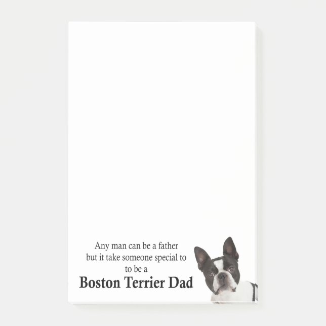 Boston Terrier Dad Notes (Front)