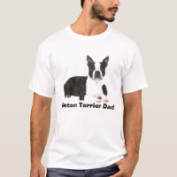 Boston Terrier Dad T-Shirt Double Quote & Image