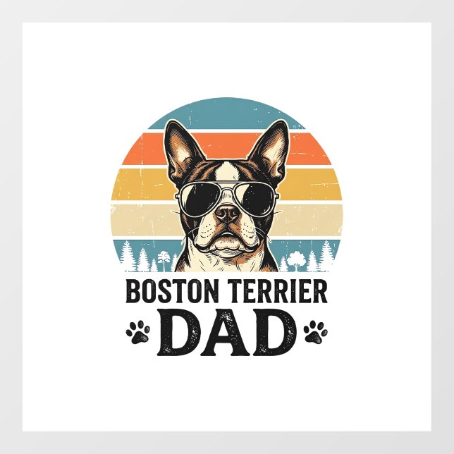 Boston Terrier Dad Vintage Dog Lover Design_1 (Sheet)