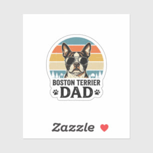 Boston Terrier Dad Vintage Dog Lover Design_1