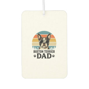 Boston Terrier Dad Vintage Dog Lover Design_1 Car Air Freshener