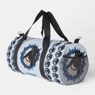 Boston Terrier Dog Animal Pattern Personalised   Duffle Bag