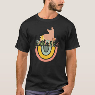 Boston Terrier Dog Bostie  Mum Dad Pet Cute Rainbo T-Shirt