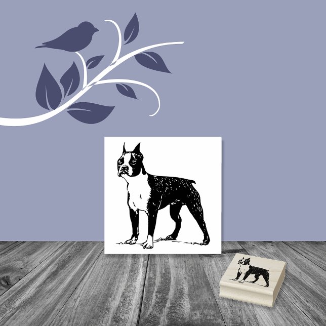 Boston Terrier Dog Breed Rubber Stamp (Creator Uploaded)