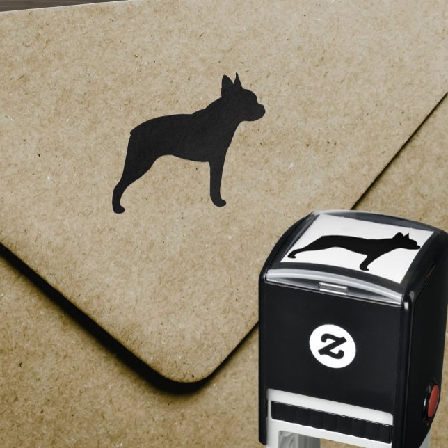 Boston Terrier Dog Breed Silhouette Self-inking Stamp (Creator Uploaded)