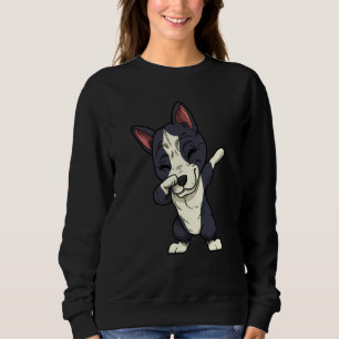 Boston Terrier Dog Dogs Dabbing Boston Terrier Sweatshirt