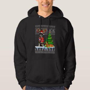 Boston Terrier Dog Funny Christmas Ugly Pajama Xma Hoodie